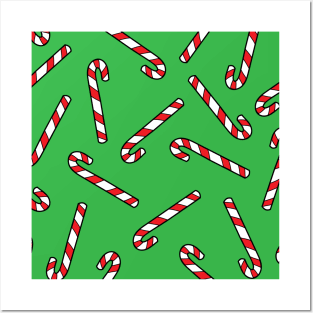 Candy cane pattern Posters and Art